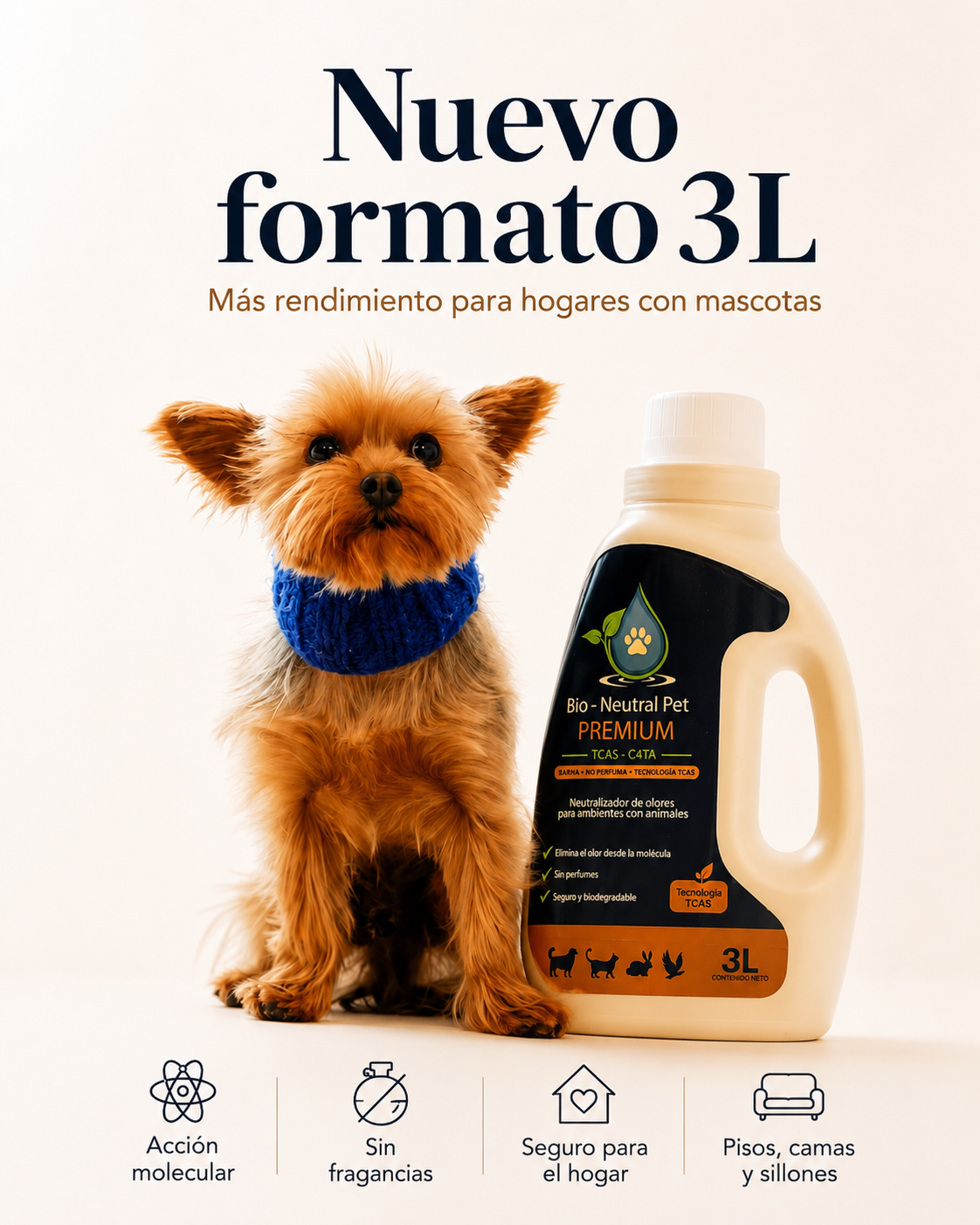 Bio-neutralpet 3L- Eliminador de olores para mascotas