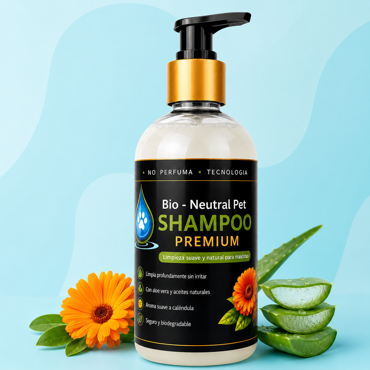 Shampoo de Aloe Vera & Caléndula