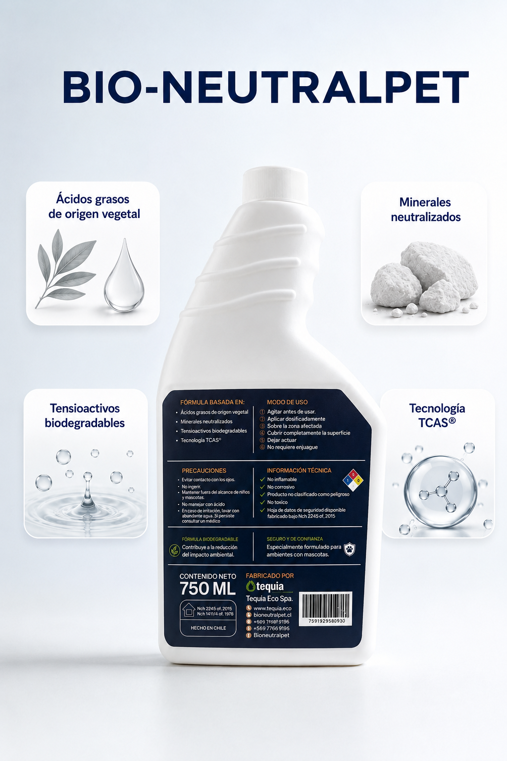 Eliminador de olores Bio - Neutral Pet 750 cc